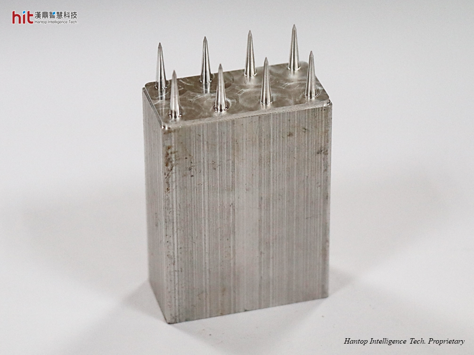 漢鼎超音波輔助加工模組應用於鋁合金Al6061微細錐狀結構銑削加工
